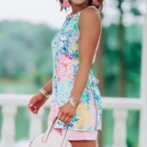 Lilly Pulitzer Dresses & Skirts - Lilly Pulitzer Sleeveless Serene Blue Gypsea Koi Fish Tunic Womens size Large